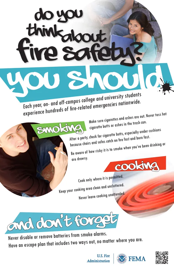 campus fire safety poster